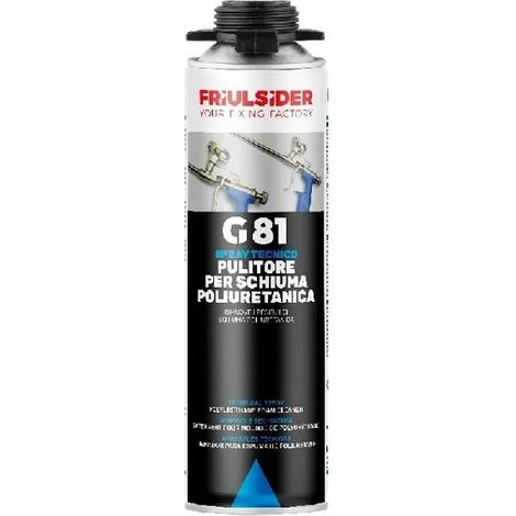 Bombola spray tecnico G81 Friulsider pulitore schiuma poliuretanica 500ml (1/3)
