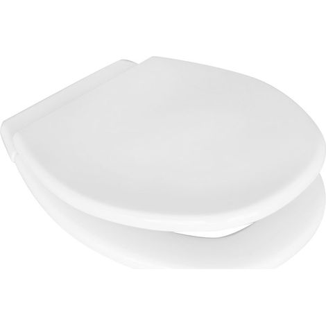 Abattant WC universel Mod.Banc 48x37,5 cm abattant WC en polypropyle'ne blanc entraxe 13,7-16,9 cm avec charnie'res re'glables (1/5)