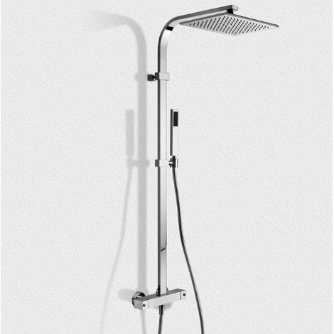 Colonne de douche rectangulaire fixe Paffoni City ZCOL665CR Chromé - Métal (1/2)