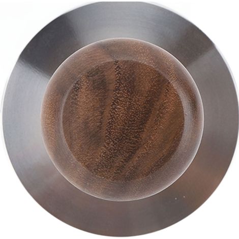 Pilon à café manche bois inox presse amovible base plate marteau poudre café maison boutique cadeau 51mm (1/5)