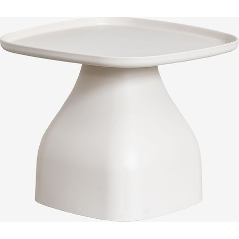 Table d'appoint carrée 50x50 cm en polypropylène Jubarri SKLUM Blanc Gardenia ↑38 cm