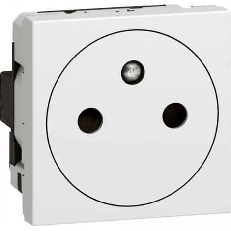 PRISE ÉLECTRIQUE LEGRAND MOSAIC - 2P+T À PUITS AFFLEURANT - 2 MOD - BLANC LEG077132