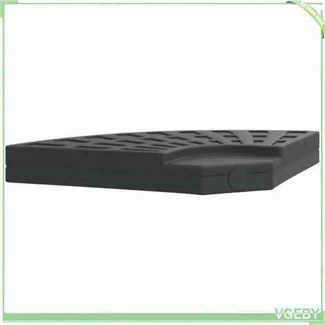 Poids de base pour parasol - FAFEICY - 4007989 - Quart pour pied en croix - Noir - PE + béton - Poignée 20 kg (1/5)