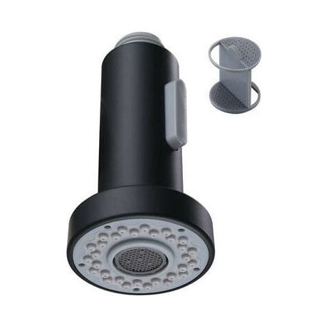 1 douchette évier pull-out, 2 jets (normal/mousseur), finition brossée, raccord G1/2", pour robinet cuisine (1/5)