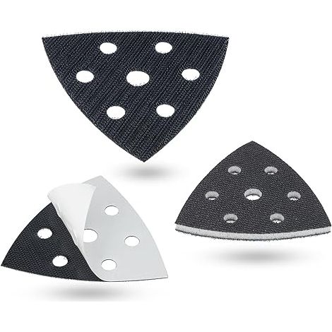 Kit d'accessoires pour broyeur - 3 compartiments - support de protection - plaque de remplacement auto - adhésive pour disque de broyage 93 x 93 x 93 mm - 6 trous