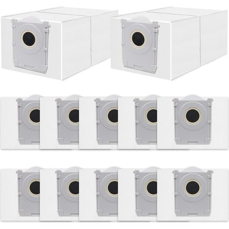 Confezione da 12 sacchetti antibatterici per aspirapolvere robot Ecovacs Deebot modelli X8, T50, T30C, T80 e Omni. (1/4)