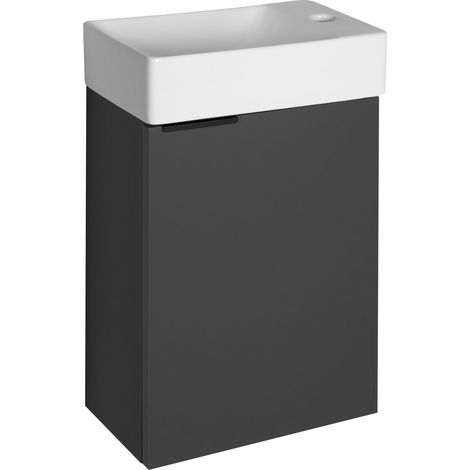 LATUS XII Meuble sous-vasque 35,5x50x20cm, anthracite mat (1/4)