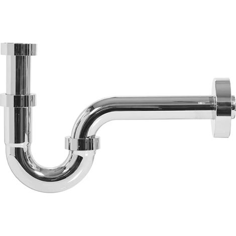 Sifone di scarico per lavabo ad S universale in abs cromato (1/3)