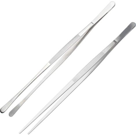 ANDIAMO Pince cuisine en acier inoxydable 30 cm – Conception antidérapante – Précision fine pour barbecue et pâtisserie – Lot de 2 pièces (1/5)