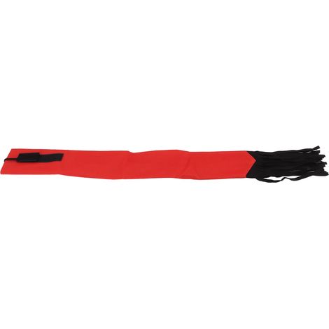 Sac à queue de cheval, protège-queue en tissu non tissé, protection anti-morsure et anti-salissures, accessoires de toilettage pour chevaux avec franges rouges (1/5)