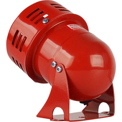 Sirena de 220 V, sirena de motor roja, bocina de metal, sirena marina industrial (1/4)