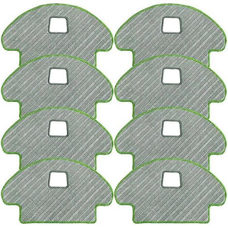 Convient pour la balayeuse combo113, accessoires de nettoyage inclus : 8 pièces avec lingettes et serpillières (gris, blanc, vert). (1/5)