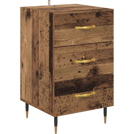 Maison Exclusive - Armadio da Notte con cassetto Legno vecchio 40 x 40 x 66 cm