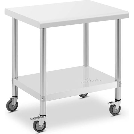 Tavolo da lavoro professionale da cucina Premium 60 x 80 cm 135 kg acciaio inox 140010022