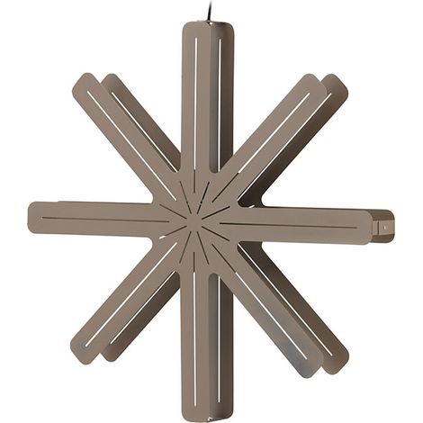 Säfsen Weihnachtsstern mit Licht Stahl Ø80 cm Pendelleuchte mocca.