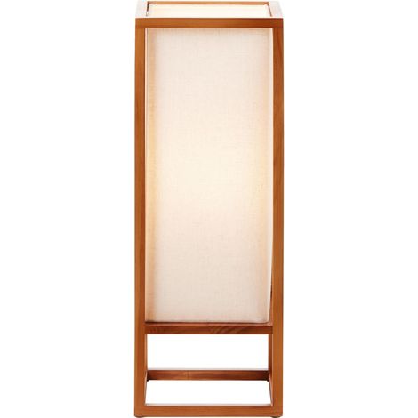 BRILLIANT lampe, lampe de table Seaside 53cm naturel / blanc, 1x A60, E27, 40W, avec interrupteur à cordon (1/5)