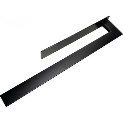 Porte-serviettes en acier inoxydable, noir (1/4)
