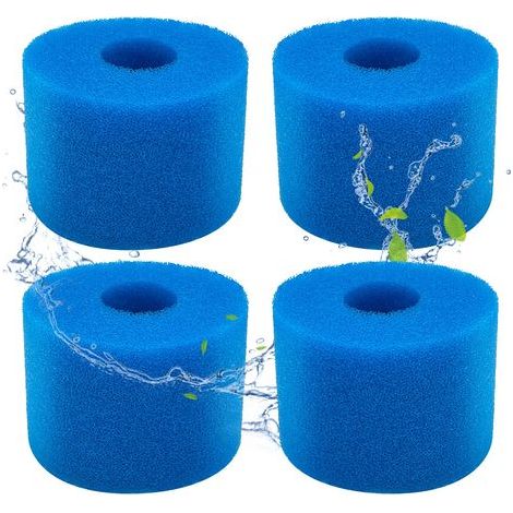 Set di 4 filtri in schiuma per piscine Intex tipo S1 - Filtri in schiuma per spa e piscine - Riutilizzabili e lavabili - Spugna filtrante tipo S1 (4 pezzi) (1/5)