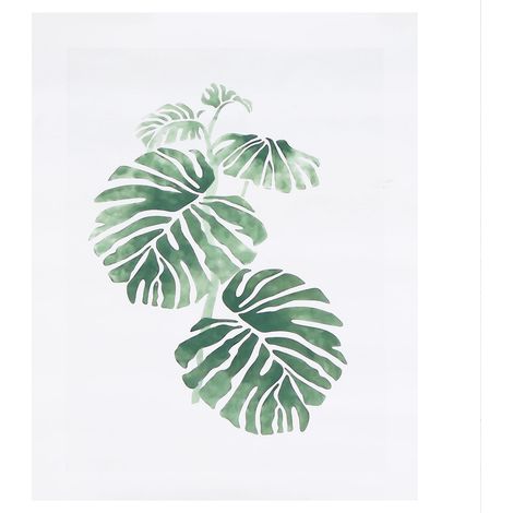 Tableau de feuilles tropicales sans cadre, décoration murale pour salon ou salle de bain (1/5)