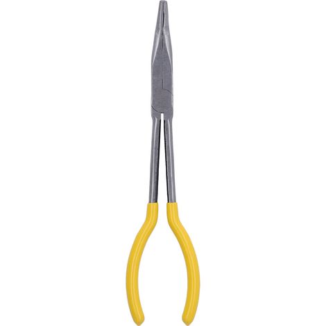Pince longue portée 45 acier, pince à bec effilé, coupe-câble fil électrique pour réparation, longueur 28cm, angle 45° (1/5)