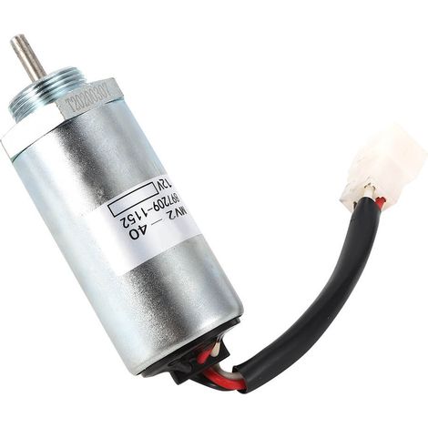 Motorabschalt-Magnetventil, Baggerteil, Stahlgehäuse, hochtemperaturbeständige emaillierte Spule, 12 V (1/5)