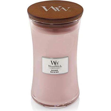 WoodWick Vela Perfumada Rosa Mecha de Madera 110h