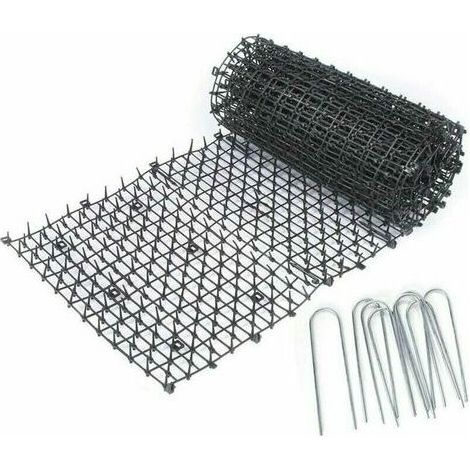 Katzenkotmatte, Sofamöbel, Anti-Katzen-Schutz mit Spikes, Hunde- und Katzenkot-Spike-Matte, Abwehr-Katzenmatte, Teppich, 4 m, Schwarz (1/5)