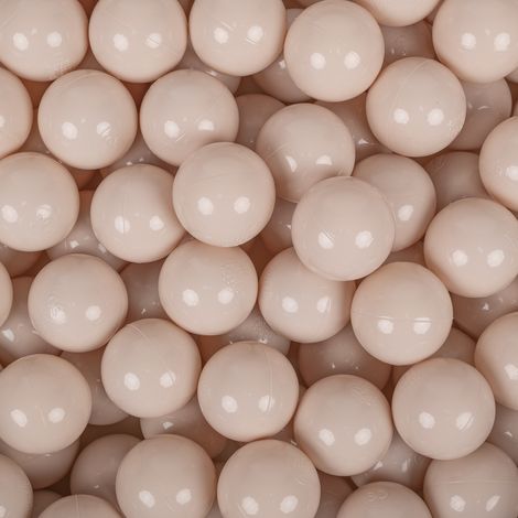 Juego de 200 pelotas de plástico KiddyMoon de 7 cm, color beige pastel.