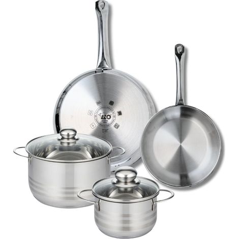 Ensemble de 2 Poêles de cuisson 24 et 28 cm et 2 faitouts 16 et 20 cm Elo Profi Brillant (1/5)
