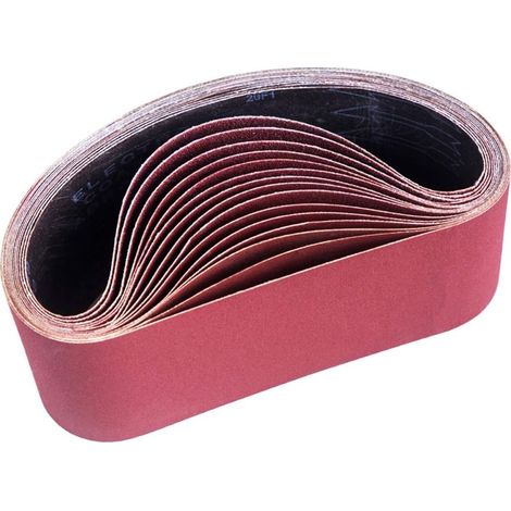 Pack de 15 bandes abrasives 100 x 610 mm – Assortiment grains 80/120/150/240/400 – Oxyde d'aluminium pour ponçage bois et métal (1/5)