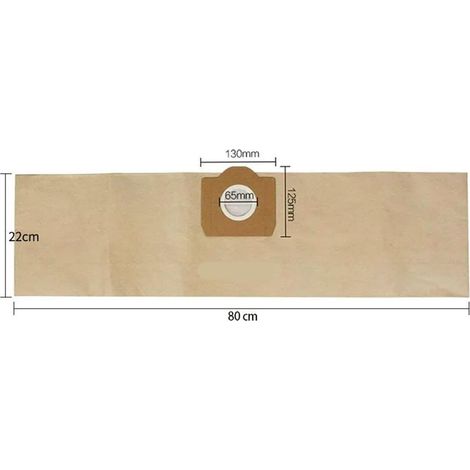 Papierstaubbeutel, kompatibel mit Kärcher, MV3 WD3 WD3200 WD3300 A2204 A2656 WD3.500P SE4001 SE4002, kompatibel mit Rowenta, Staubsaugerteile RB88 RU100 (2 Stück) (1/3)