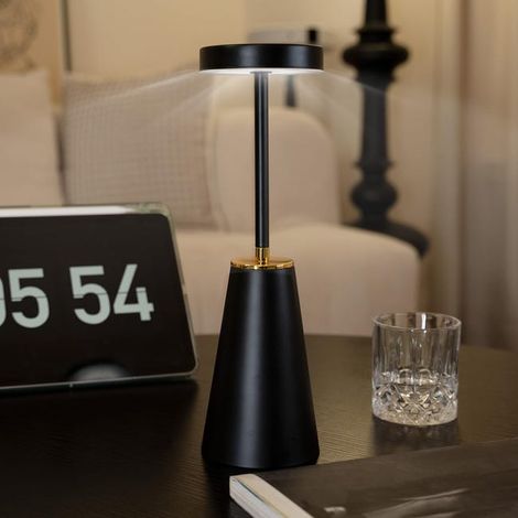 Moderne kabellose Tischlampe – USB wiederaufladbare Touch-Schreibtischlampe, dimmbar, 3 Farben