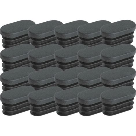 Kunststoff-Möbelfüße, ovale Stuhlfüße, ovale Trampolinstuhlfüße, 20 Stück (15x30mm)