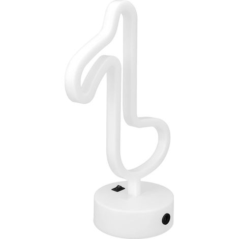 Neon-Schreibtischlampe – Einzigartiges musikalisches Nachtlicht – Dekoration für Tisch, Schlafzimmer, Kinderzimmer – Rosa – Sanftes LED-Licht, stabiler Standfuß, USB- oder Batteriebetrieb, ABS+PVC, Ma (1/5)