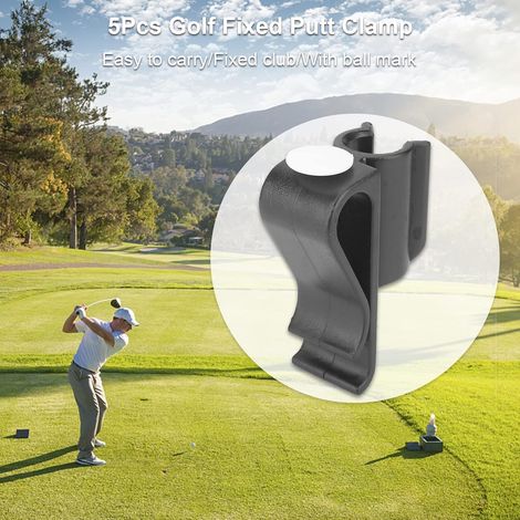 Clip de Putter, Clip de Sac de Balle de Support de Club de 5 pièces avec des Accessoires Standard de Balle, Sac de Golf Clip Pince de Putter Porte-Club Attache (1/4)