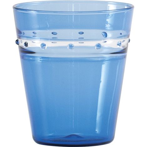 Zafferano Lot De 4 Verres Gobelets A Pallini Bluino En Verre Borosilicaté Soufflé À La Bouche Technique Incalmo Pour Usage Quotidien (1/3)