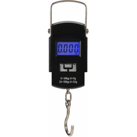 Bilancia per bagagli da 50 kg, bilancia digitale portatile per la pesca, bilancia per bagagli per la pesca, pesatura di valigie, viaggi, uso domestico, ecc.