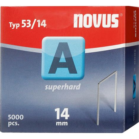 Novus Feindrahtklammern-Set 5000-teilig, Typ A, maximale Eintreibtiefe Klammer: 14 mm 5000 Stk