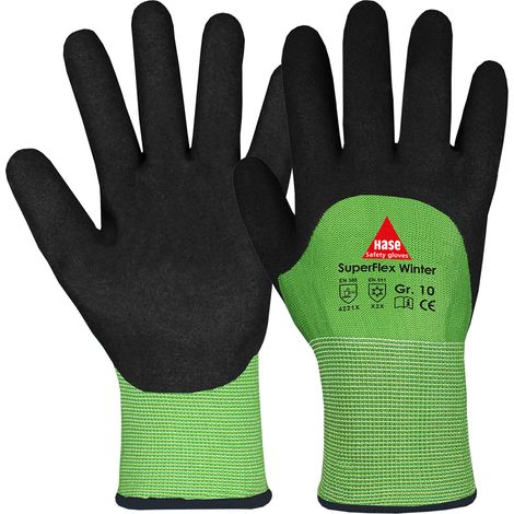 Hase Kälteschutzhandschuhe Superflex Winter Größe 8, Nylon 10 Stk