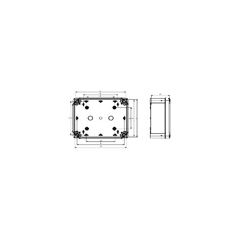 Scatola ABS IP66 IK07 RAL7035 Int.H325W275D120 Ext.H341W291D128 Coperchio opaco - NSYTBS342912