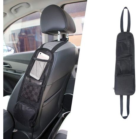 Seat Side Organizer, Storage Bag, Phone Holder, Mesh Pocket for All Front Passenger Car Seats for Cars, Trucks (1/5)