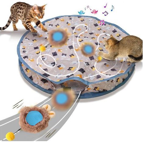 balle automatique rechargeable pour chat, activée par mouvement, recharge USB (1/5)