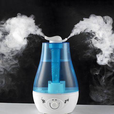 Humidificateur d'air ultrasonique 3000 ml à double brumisateur pour la maison, le bureau et la chambre de bébé. Brume abondante et diffuseur d'huiles essentielles. (1/5)