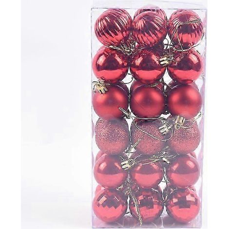 Boules de Noël populaires de 4 cm et 36 cm, décorations de Noël, décorations pour sapin de Noël, petits pendentifs (1/5)