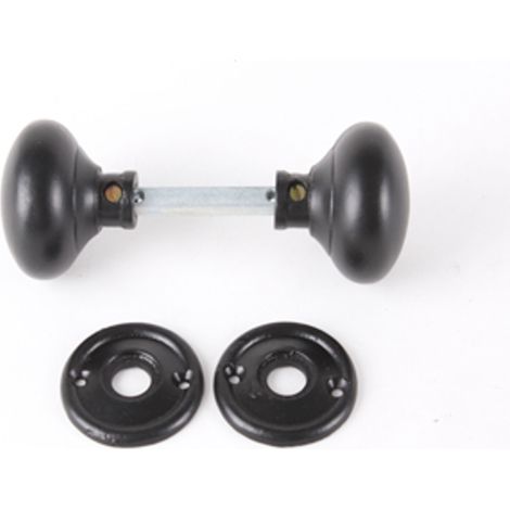 Black Antique Ball Rim Knobexb - 50mm, Iron - (1/2)