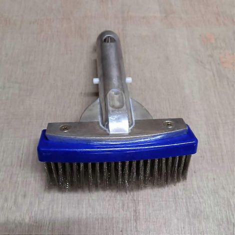 Brosse de nettoyage de piscine, brosse métallique, brosse pour le fond et les parois de la piscine, équipement de nettoyage de piscine - FFY (1/4)