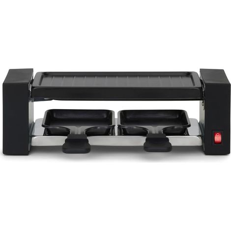 1 Appareil à raclette, 400W, plateau amovible, surface antiadhésive, 23x10 cm, pour 2 personnes