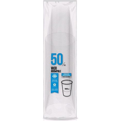 BICCHIERE MONOUSO PP IRROMP TR B/50 - 500 CM3