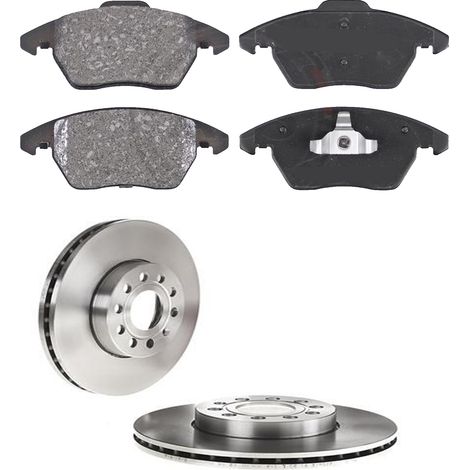 KIT FRENI ANTERIORI compatibile con VW TOURAN (1T3) - DISCHI + PASTIGLIE OEM: P 85 146 / 17521 , 17558 /SOSTITUZIONE DIRETTA/BASSA POLVERE/SILENZIOSO (1/5)