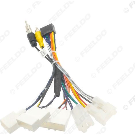 Compatible with new Toyota 2017+ models, universal modified power cable for large format Android audio/video screen, 16P modification cable with rear view. (1/5)